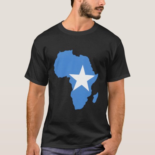 Somalian Pride Somalië Vlag Afrika Kaart Hoodie T-shirt (Voorkant)
