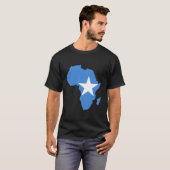 Somalian Pride Somalië Vlag Afrika Kaart Hoodie T-shirt (Voorkant volledig)