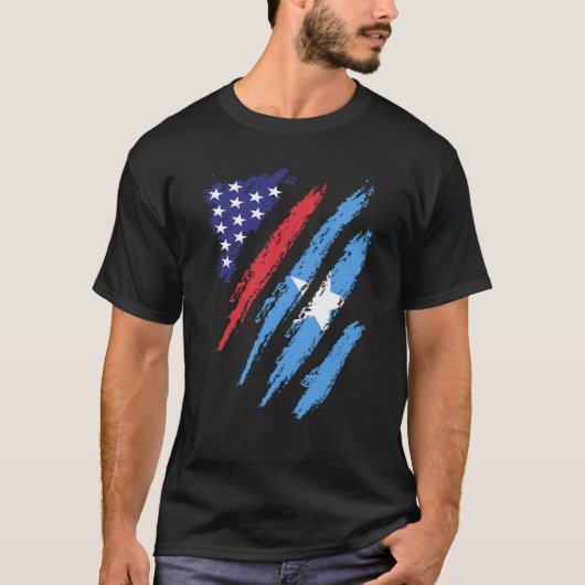 Somalië - Amerikaanse vlag - Patriot Heritage M T-shirt (Voorkant)
