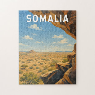 Somalie Illustratie Reis Kunst Vintage Legpuzzel