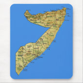 Somalië Kaart Mousepad Muismat (Voorkant)