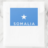 somalië - land - vlaggelnaam rechthoekige sticker (Tas)