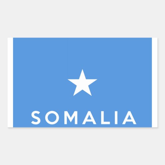 somalië - land - vlaggelnaam rechthoekige sticker (Voorkant)