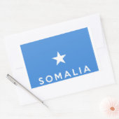 somalië - land - vlaggelnaam rechthoekige sticker (Envelop)