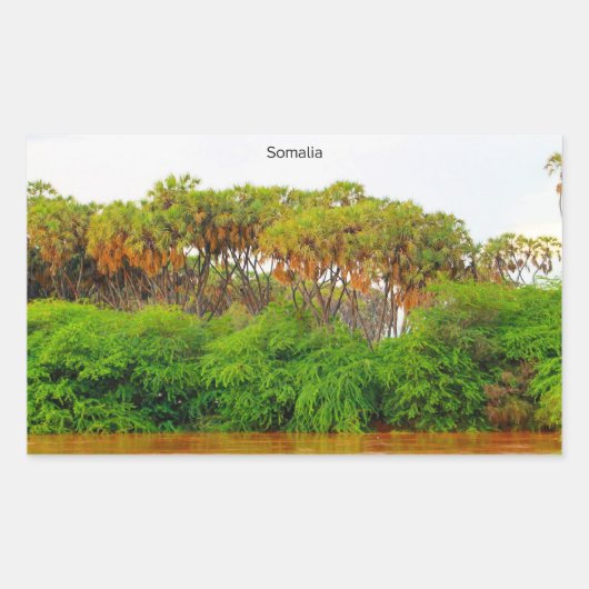 Somalië, landschapsfoto rechthoekige sticker (Voorkant)