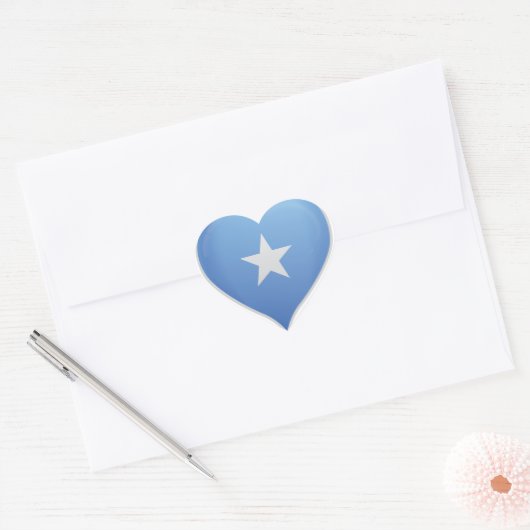 Somalië liefde vlag trots hart sticker (Envelop)