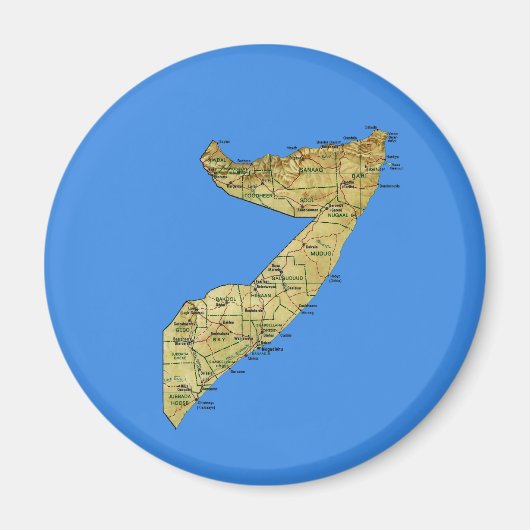 Somalië Map Magnet (Voorkant)