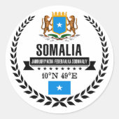 Somalië Ronde Sticker (Voorkant)