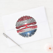 Somalië Somalisch Österreichisch Österreich Baum Ronde Sticker (Envelop)