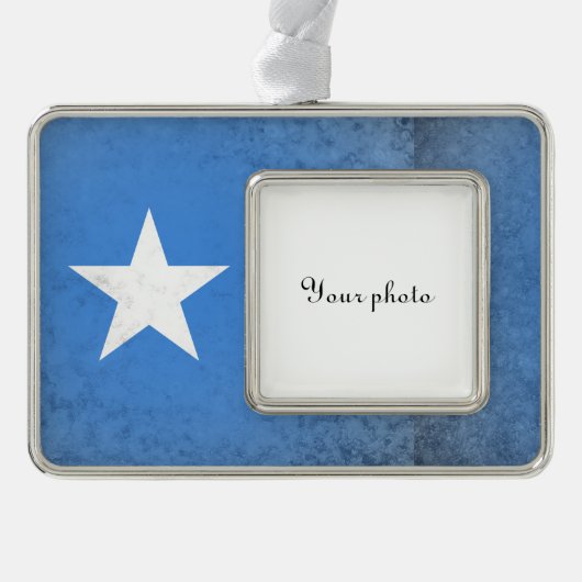 Somalië Verzilverd Omlijst Ornament (Voorkant)