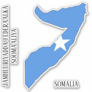 Somalië Vlag Charmante Patriottische Kaart Sticker
