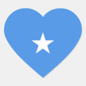 Somalië Vlag Hart Sticker (Voorkant)