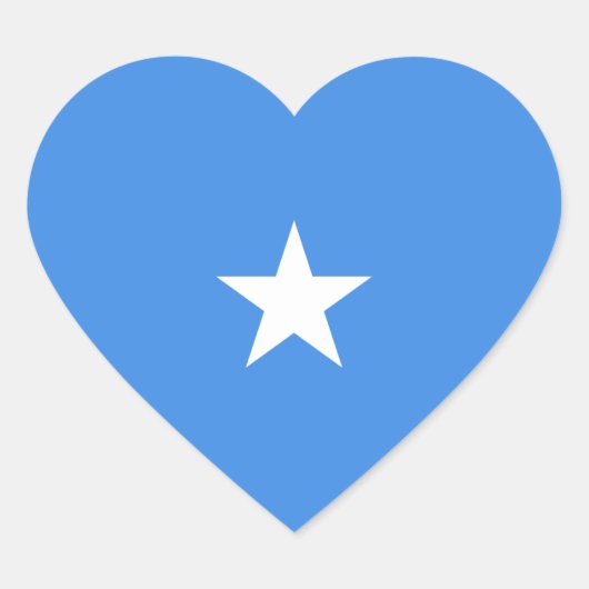 Somalië Vlag Hart Sticker (Voorkant)