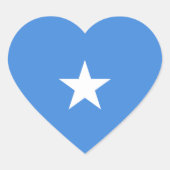 Somalië Vlag Hart Sticker (Voorkant)