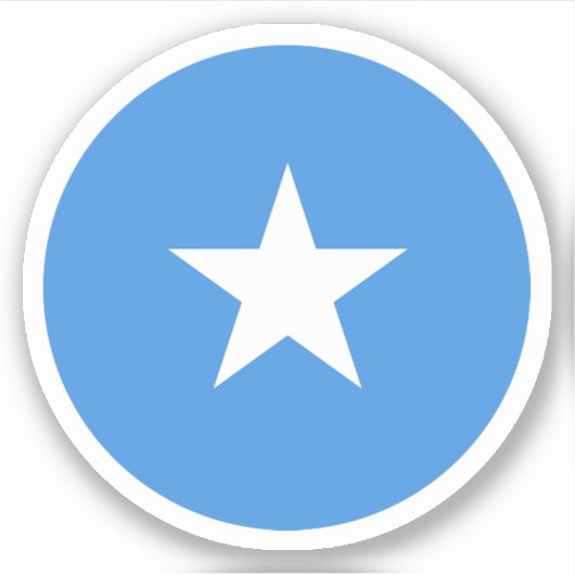 Somalië Vlag Ronde Sticker (Voorkant)