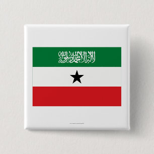 Somaliland Flag Vierkante Button 5,1 Cm