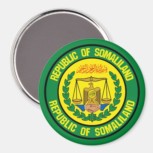 Somaliland Round Emblem Magneet (Voorkant / Achterkant)