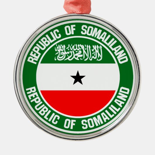 Somaliland Round Emblem Metalen Ornament (Voorkant)