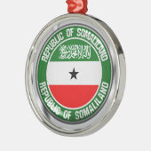 Somaliland Round Emblem Metalen Ornament (Links)