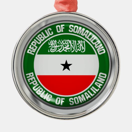 Somaliland Round Emblem Metalen Ornament (Voorkant)