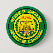 Somaliland Round Emblem Ronde Button 7,6 Cm (Voorkant)