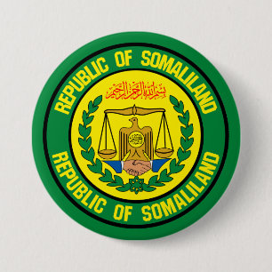 Somaliland Round Emblem Ronde Button 7,6 Cm