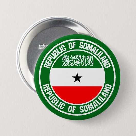 Somaliland Round Emblem Ronde Button 7,6 Cm (Voorkant /achterkant)