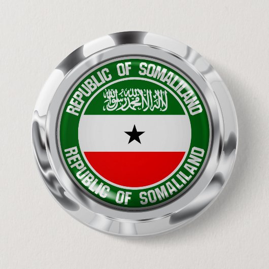 Somaliland Round Emblem Ronde Button 7,6 Cm (Voorkant)