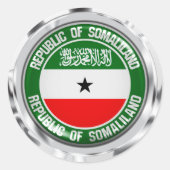 Somaliland Round Emblem Ronde Sticker (Voorkant)