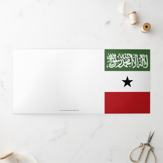 Somaliland vlag drieluik kaart (Buitenkant)