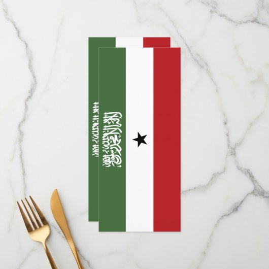 Somaliland vlag menu (Voorkant / Achterkant in situ)
