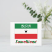 Somaliland vlag met naam briefkaart (Staand voorkant)