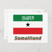 Somaliland vlag met naam briefkaart (Voorkant / Achterkant)