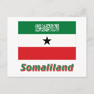 Somaliland vlag met naam briefkaart