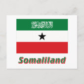 Somaliland vlag met naam briefkaart (Voorkant)