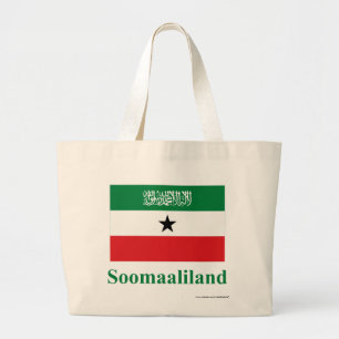 Somaliland vlag met naam in Somalië Grote Tote Bag