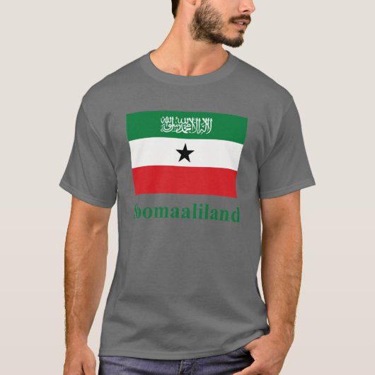 Somaliland vlag met naam in Somalië T-shirt (Voorkant)