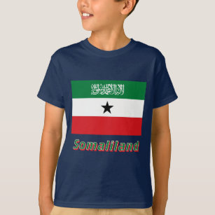 Somaliland vlag met naam t-shirt