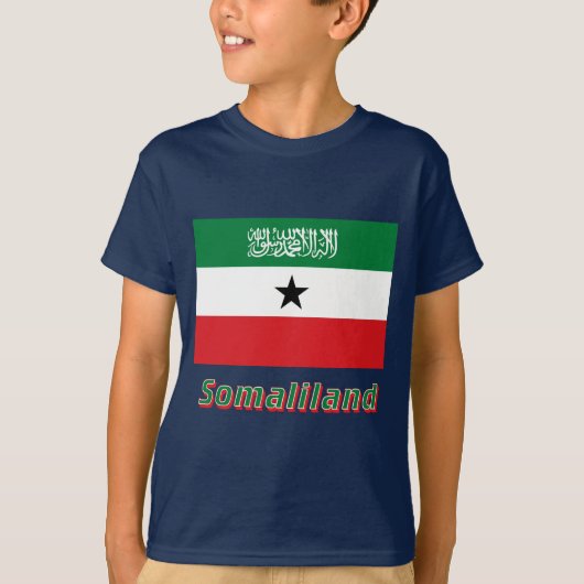 Somaliland vlag met naam t-shirt (Voorkant)
