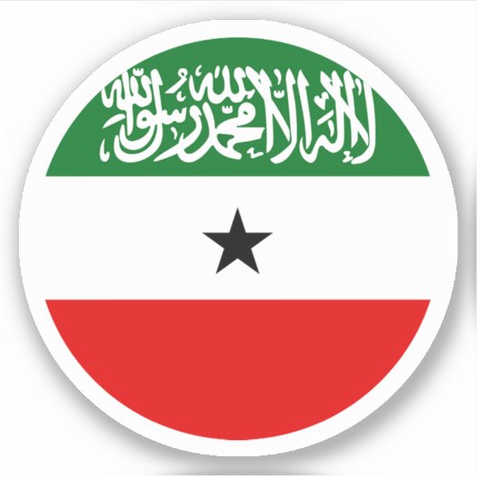 Somaliland Vlag Ronde Sticker (Voorkant)