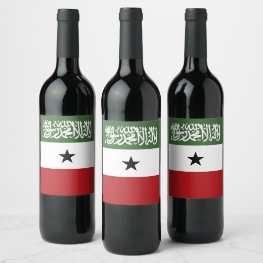 Somaliland vlag wijn etiket (Flessen)