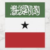 Somaliland vlag wijn etiket (Enkel label)