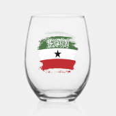 Somaliland vlag wijnglas zonder voet (Voorkant)