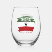 Somaliland vlag wijnglas zonder voet (Achterkant)
