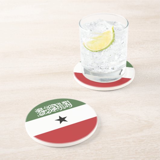 Somaliland vlag zandsteen onderzetter (Zijkant)