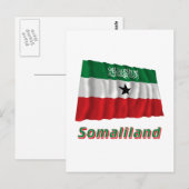 Somaliland Waving Flag met naam Briefkaart (Voorkant / Achterkant)
