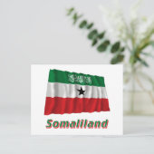 Somaliland Waving Flag met naam Briefkaart (Staand voorkant)