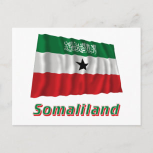 Somaliland Waving Flag met naam Briefkaart