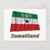 Somaliland Waving Flag met naam Briefkaart (Voorkant)