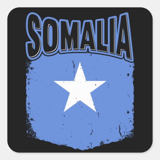 Somalisch Somalië vlag geschenk idee Vierkante Sticker (Voorkant)